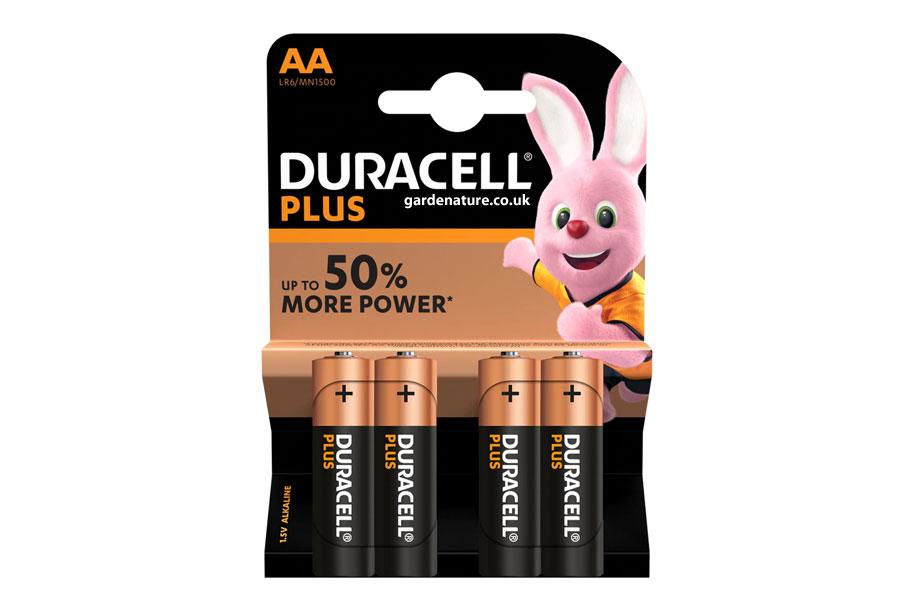 AA Duracell Plus Power Batteries 4 Pack, – Gardenature