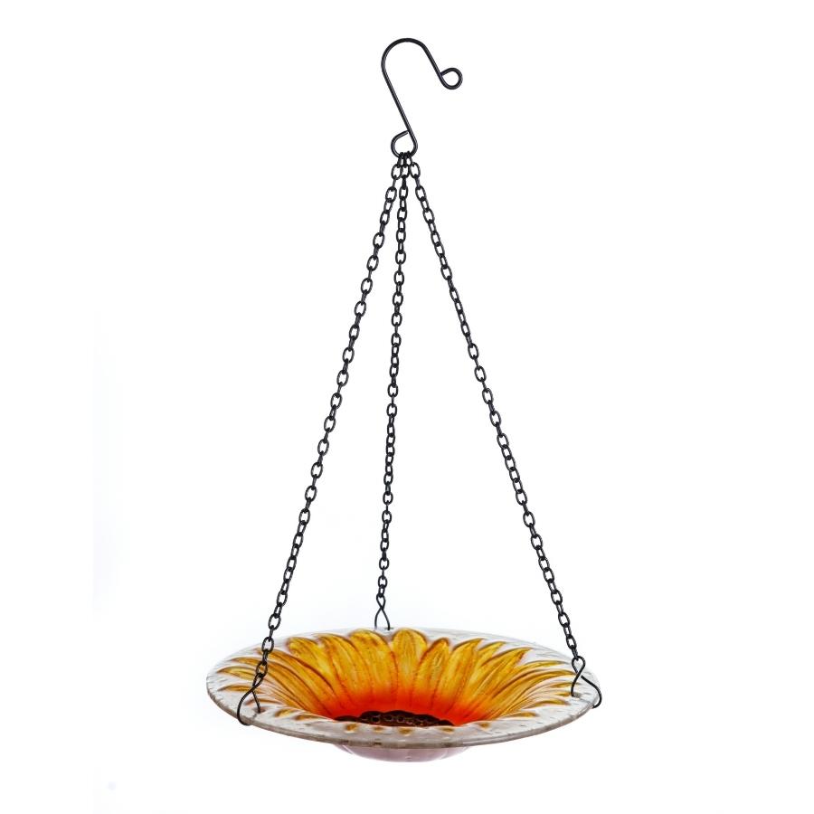 Sunshine & Flowers Glass Bird Bath