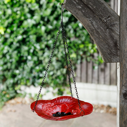 4-Pack Hanging Glass Bird Bath Bundle