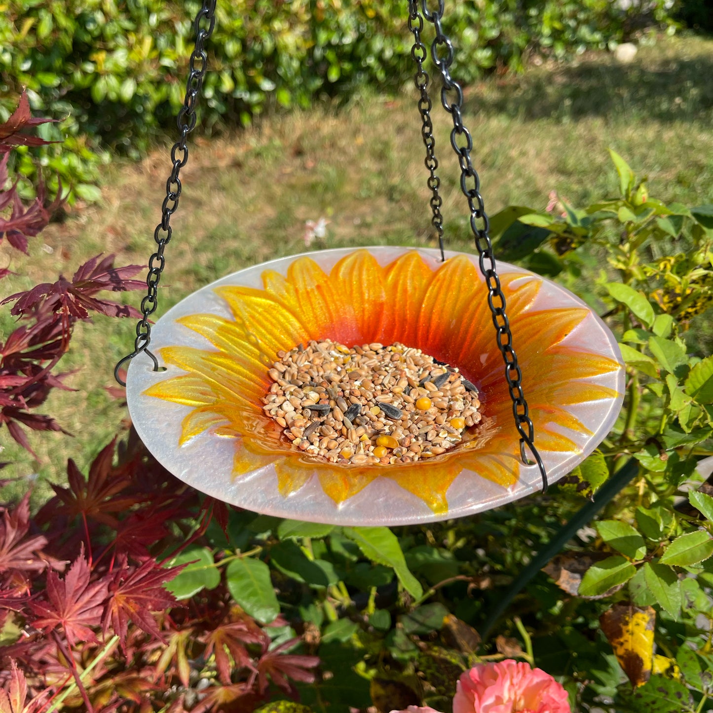 4-Pack Hanging Glass Bird Bath Bundle