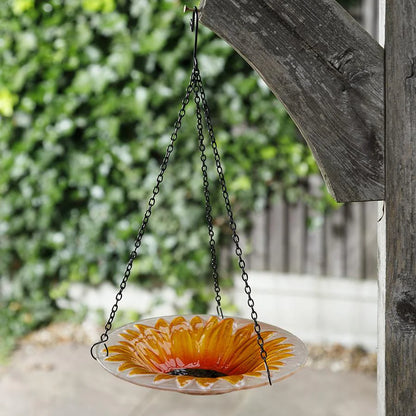 4-Pack Hanging Glass Bird Bath Bundle