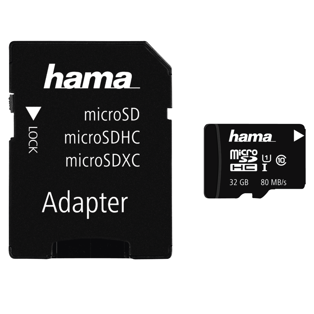 Hama microSDHC 32GB Class 10 UHS-1 80MB's +Adapter