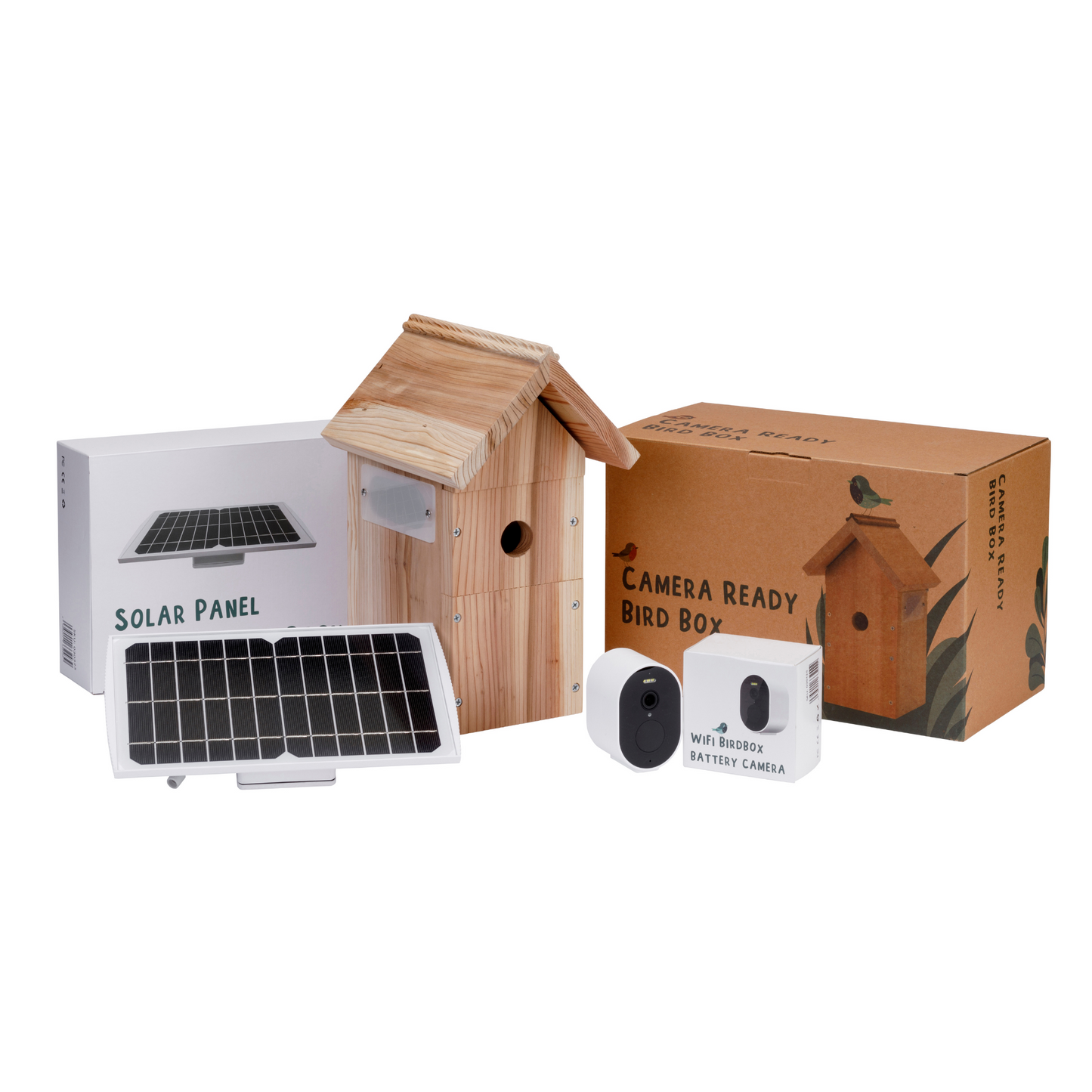Solar Powered Battery WiFi Bird Box Camera System