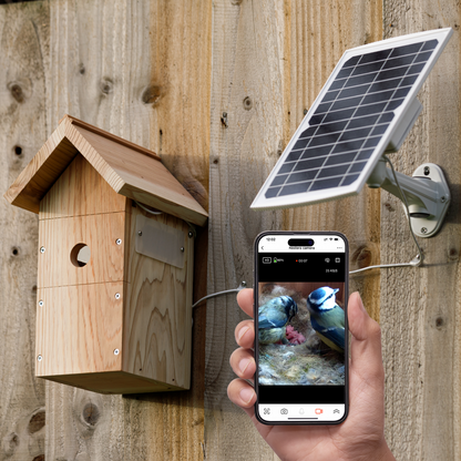 Solar Powered Battery WiFi Bird Box Camera System