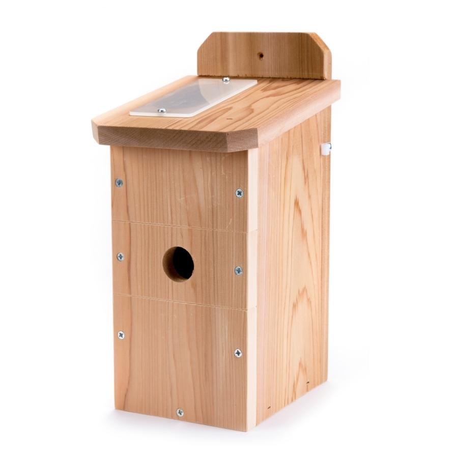 Wooden Bird Box Flat Roof Nest Box – Gardenature